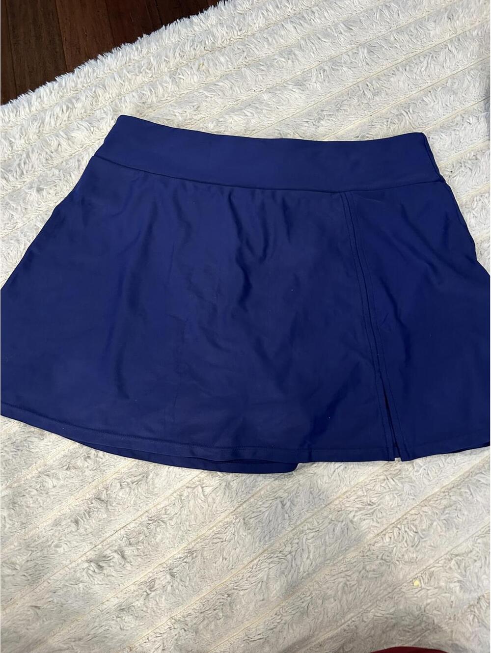 Navy Blue Swim Skirt with built in shorts.